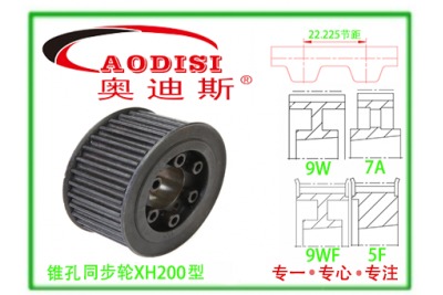 XH200錐孔同步帶輪